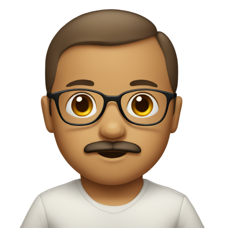 genmoji：戴眼镜的小胡子宝宝