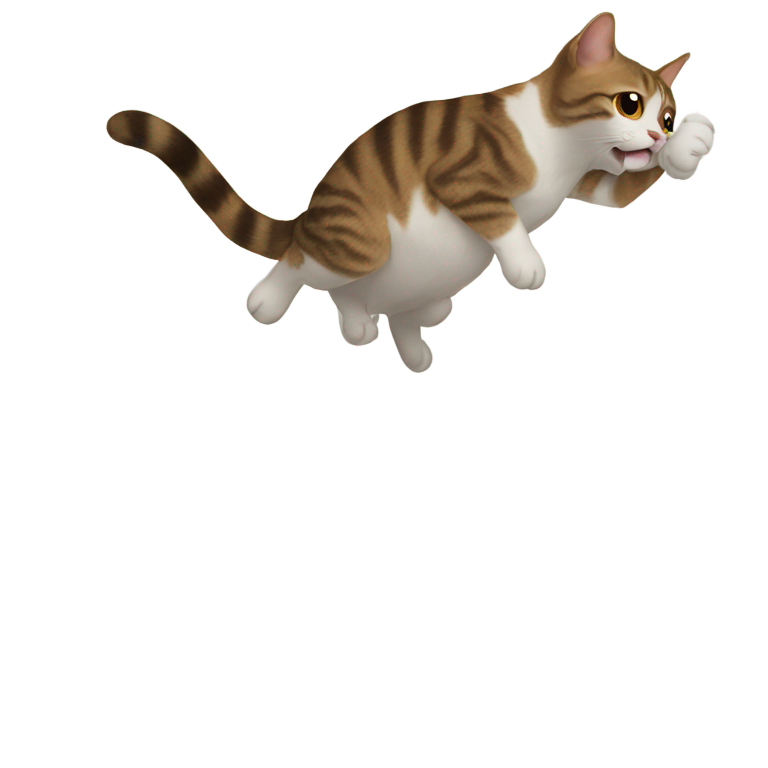 genmoji: A cat pooping on the ceiling