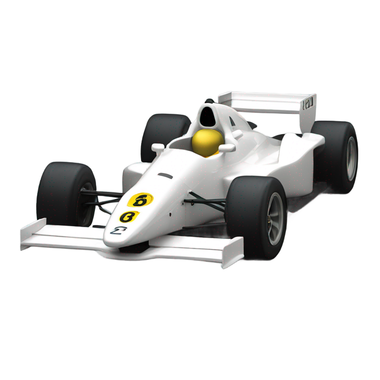 絵文字：白いロータスF1カー