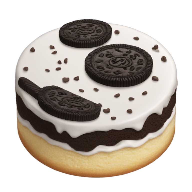 genmoji : Gâteau d'anniversaire Oreo
