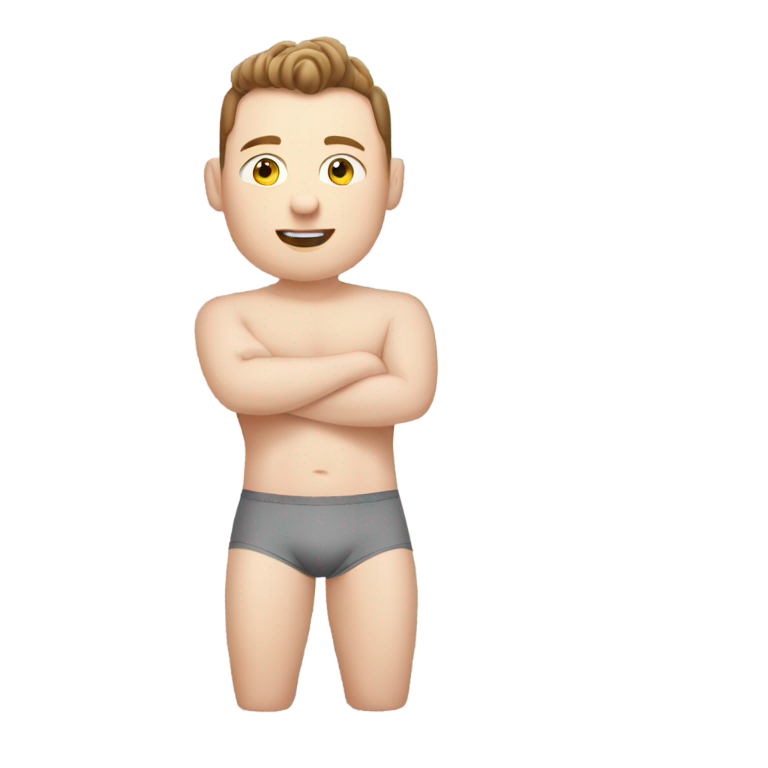 genmoji：约翰·纽曼穿着灰色内裤