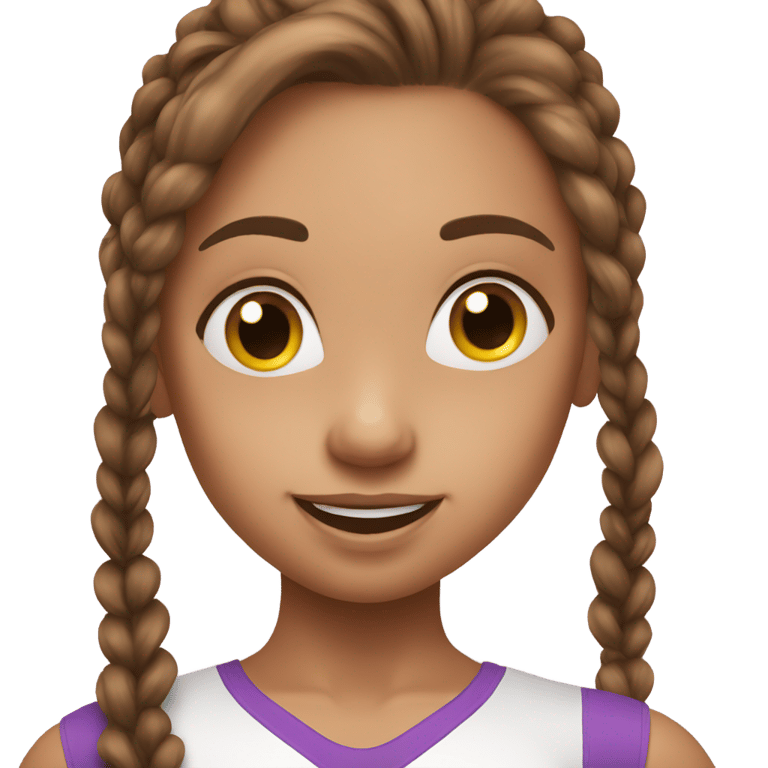 genmoji：美丽的女体操运动员，长发棕色