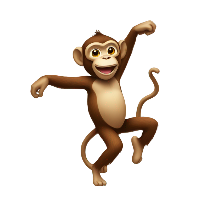 genmoji: A dancing monkey