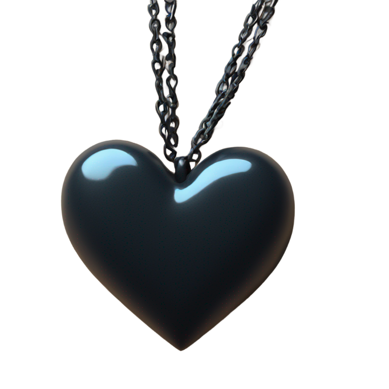 genmoji：black heart chain
