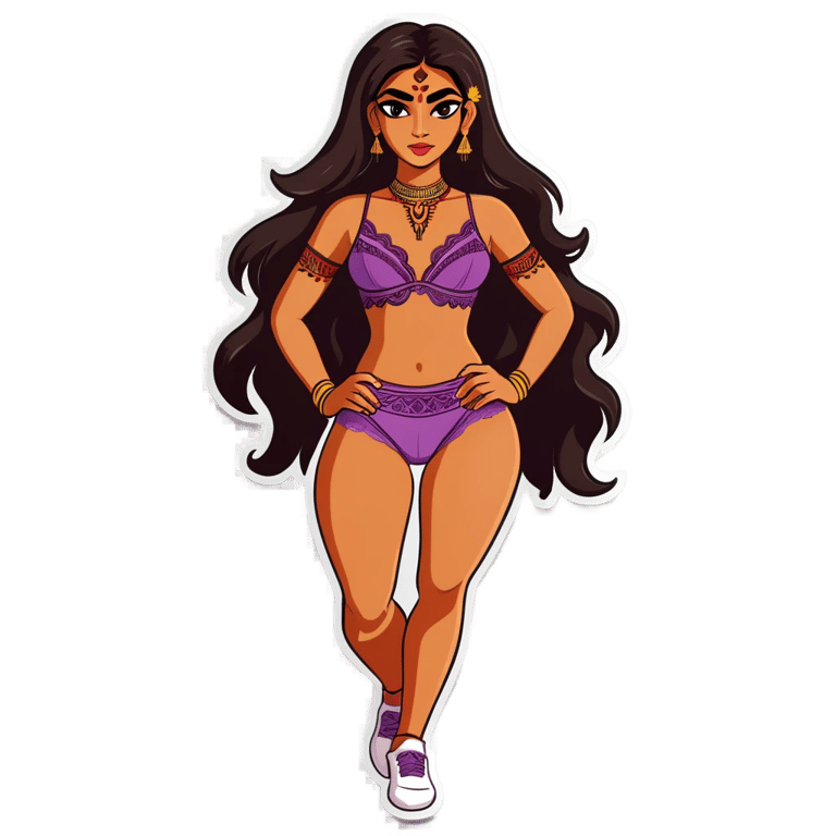 genmoji: Indian Gender-fluid in lingerie
