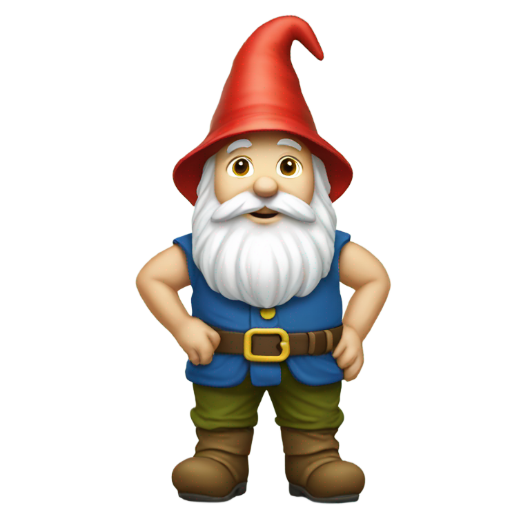 genmoji : Un gnome de jardin géant