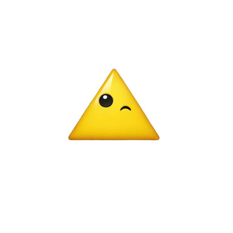 genmoji: Yellow triangle with one eye