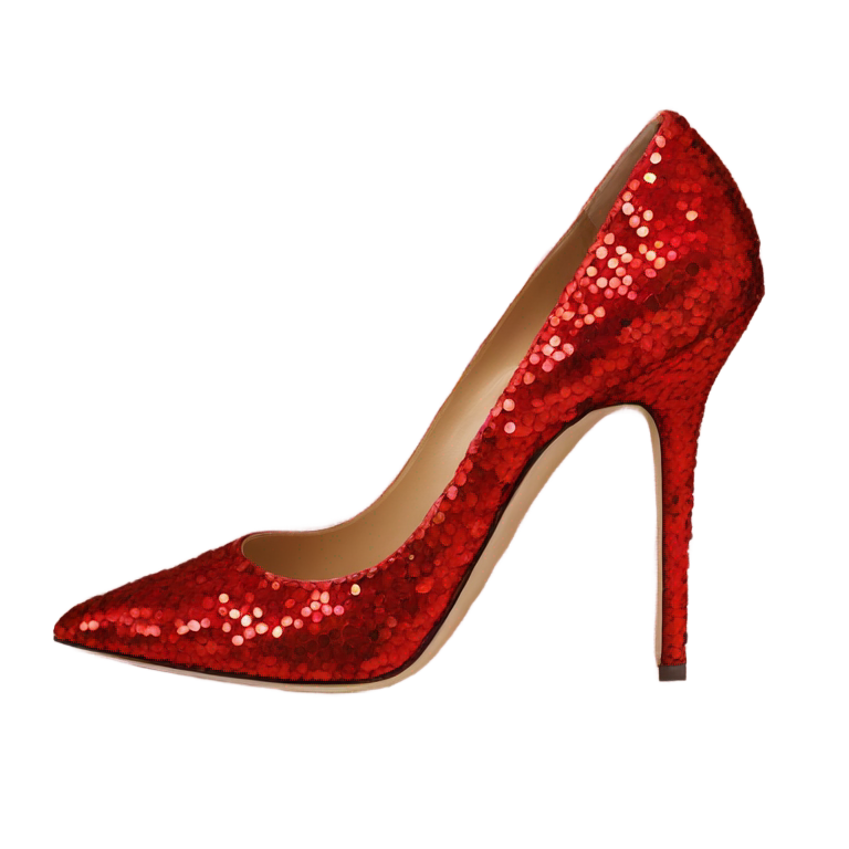 genmoji: Red aquazzura sequined heels
