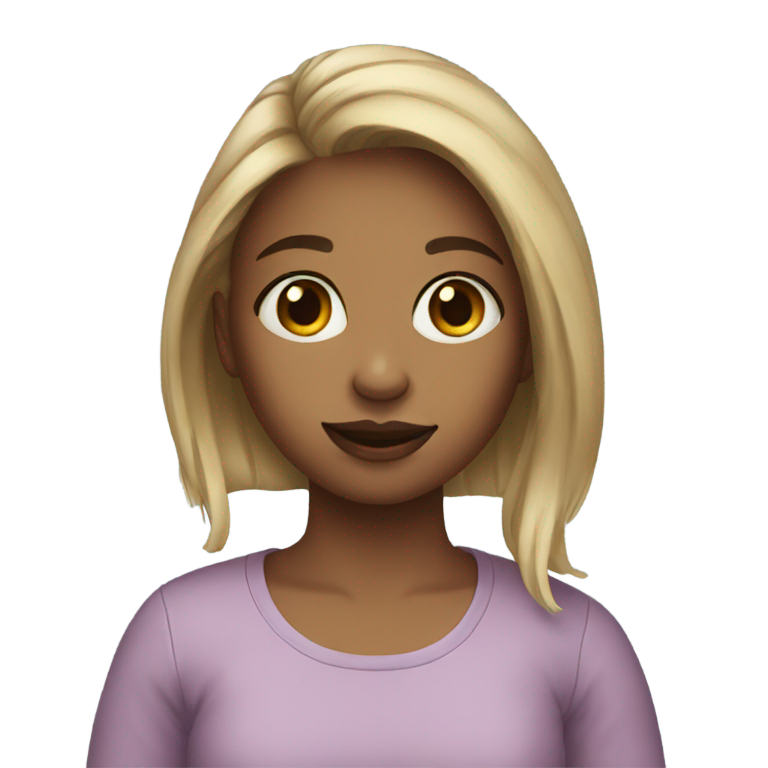 genmoji : Fille dessinant sur iPad