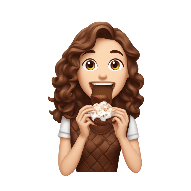 genmoji : anna taylor joy eating almond joy