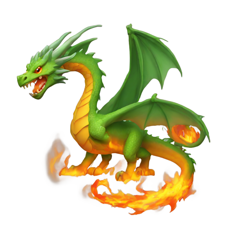 genmoji: flame dragon