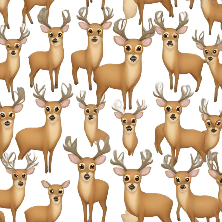 genmoji : Troupeau de six cerfs