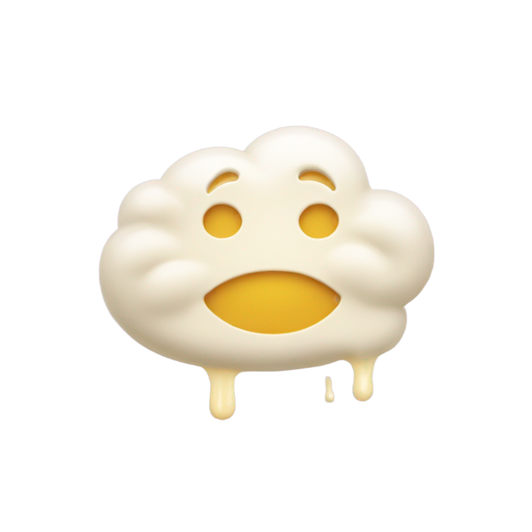 絵文字：マヨネーズに覆われた雲の中で消えるスマイリー: 😶‍🌫️