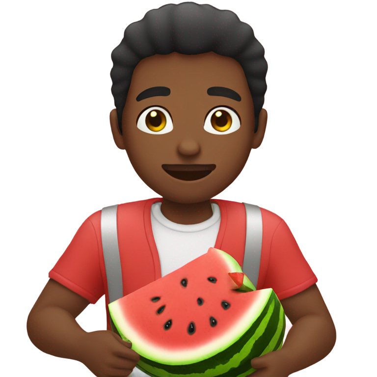 genmoji：黑人吃西瓜