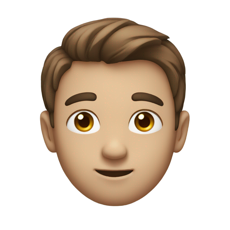 genmoji：害羞地微笑，低头，拨弄耳后的头发