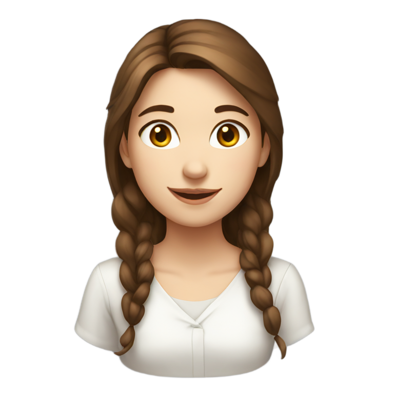 genmoji：棕发女孩与电脑学习