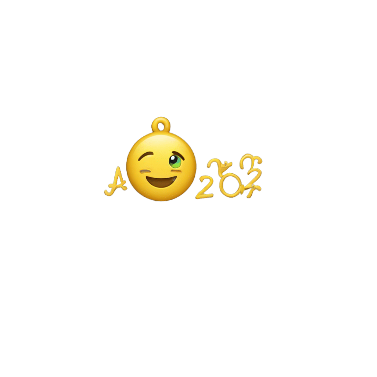 genmoji : a good luck charm with the writing "Abi 2025"