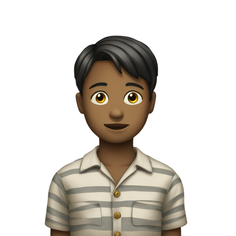 genmoji: The boy in striped pajamas