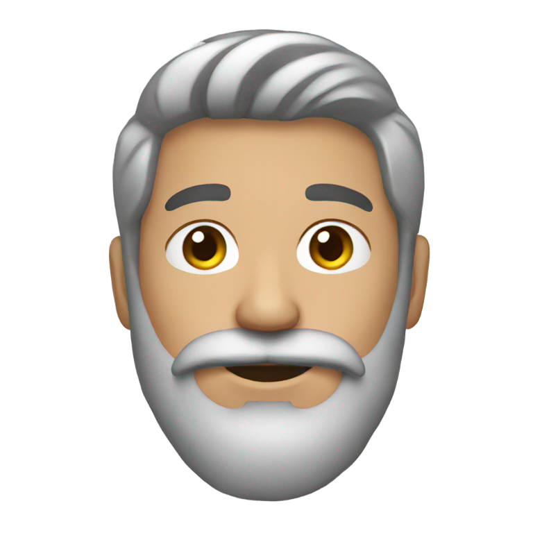 genmoji: eric robles with grey beard