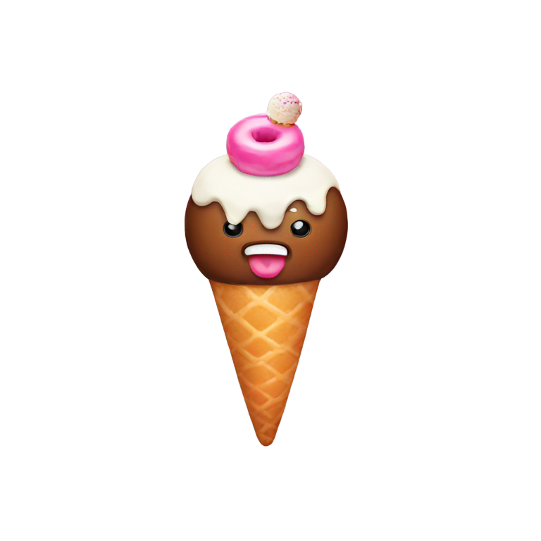 genmoji：甜甜圈夹冰淇淋