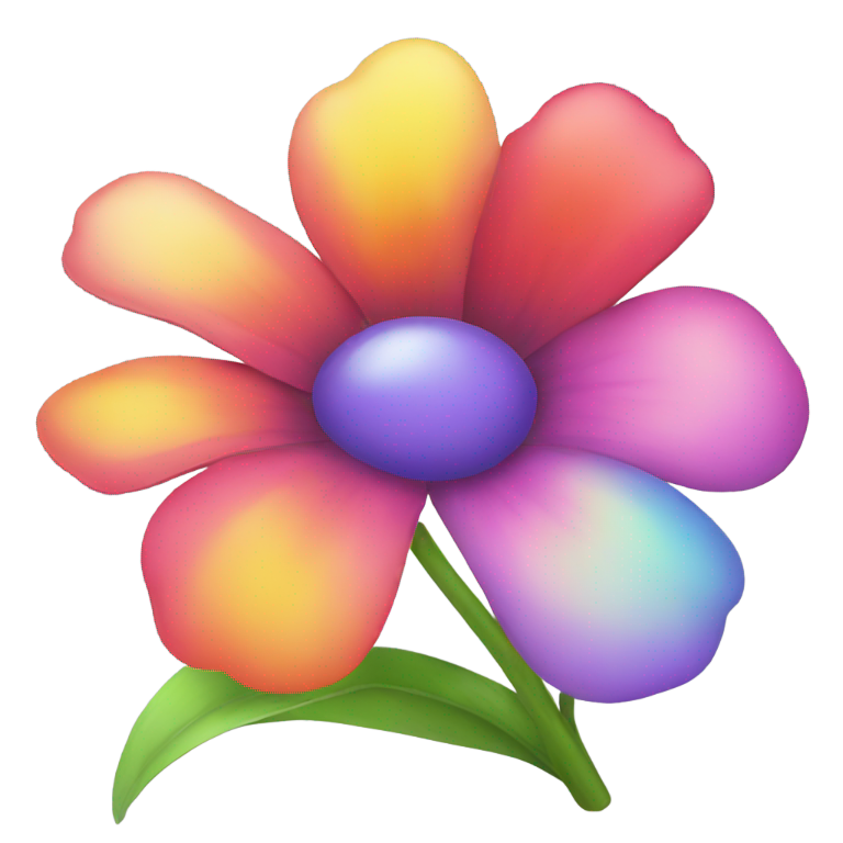 genmoji: Rainbow flower