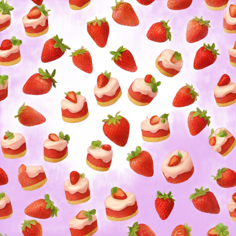 genmoji: Strawberry cream cake