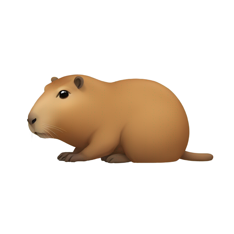 genmoji：一只水豚坐着
