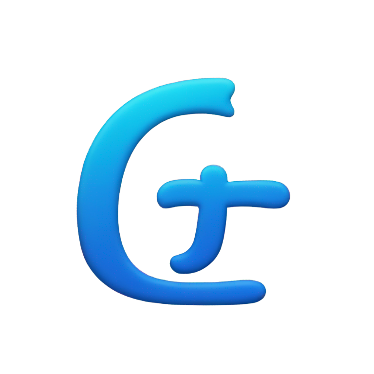 genmoji：蓝色苹果风格的字母“P”，内含钢笔
