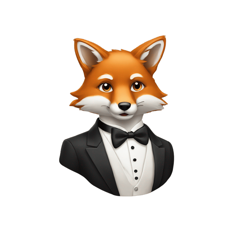 genmoji: fox in a tuxedo