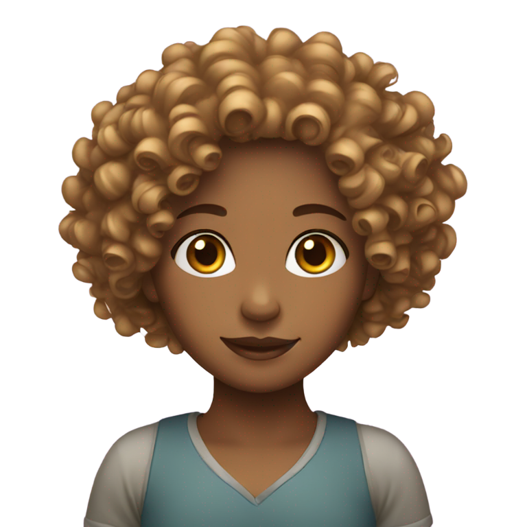 genmoji：Curly hair girl
