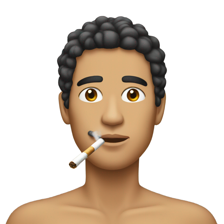 genmoji: Light skin hispanic dude smoking a blunt only wearing underwear