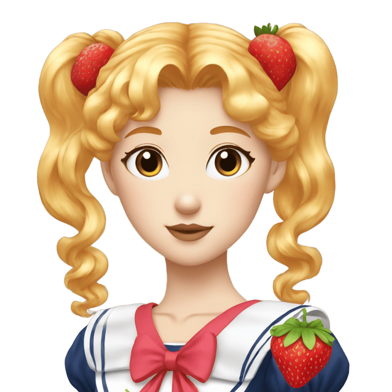 genmoji：海军风格的少女，金红色头发