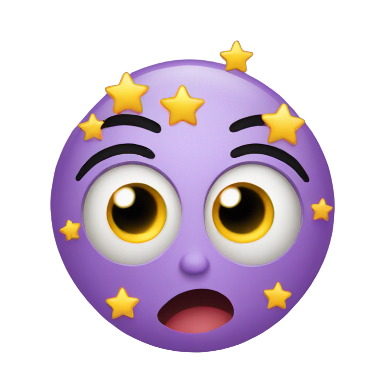 genmoji: Surprised face with star eyes
