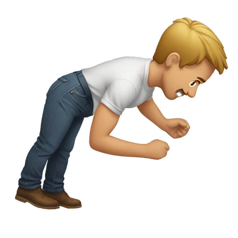 genmoji : Homme avec son anus en l'air