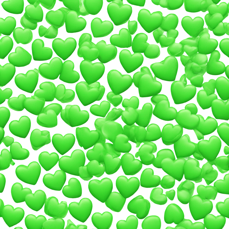 genmoji : A green heart-shaped sugar candy