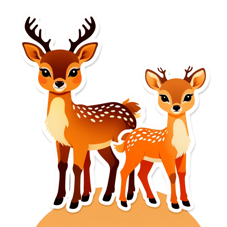 genmoji : Groupe de bébés cerfs