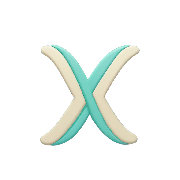 絵文字：Cursive letter x