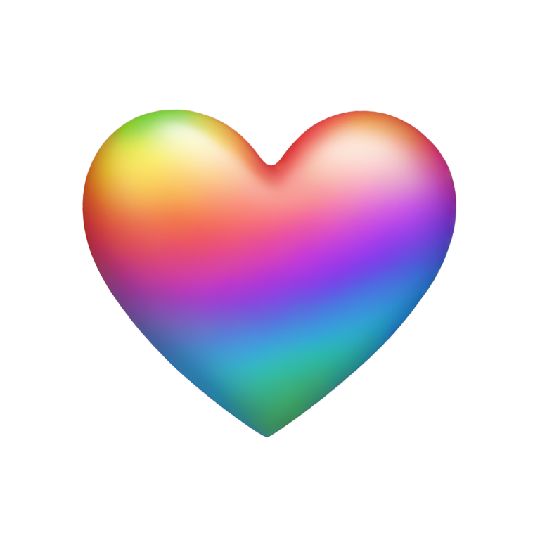 genmoji: beautiful rainbow heart