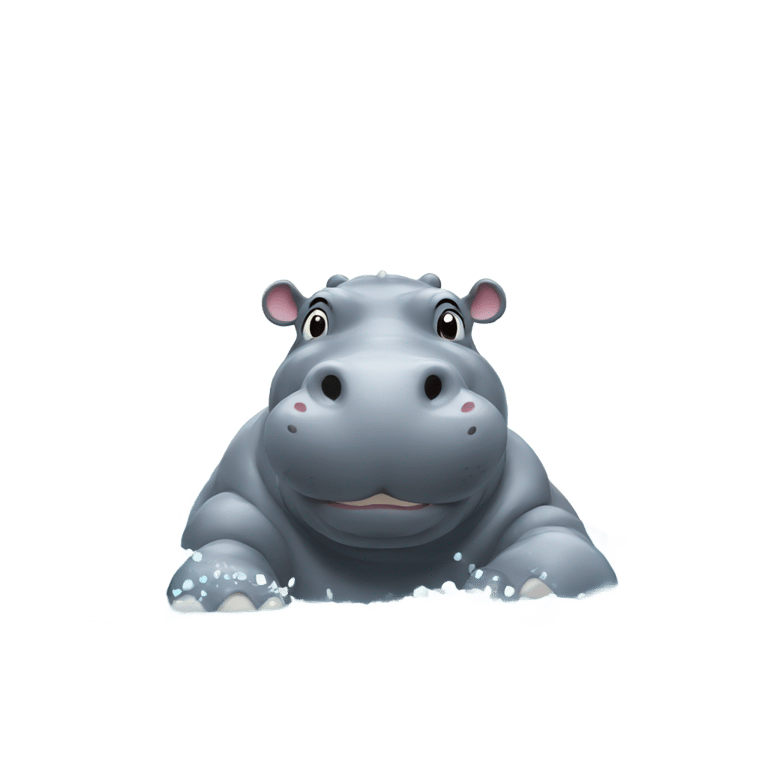 genmoji：海豚在沙滩上洗澡