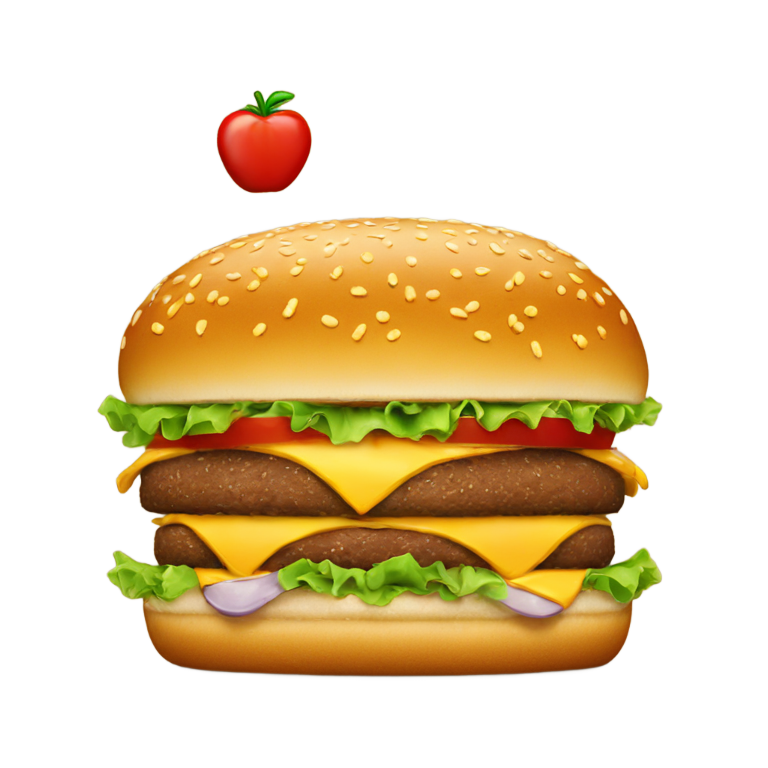 genmoji : Pieds sur un burger