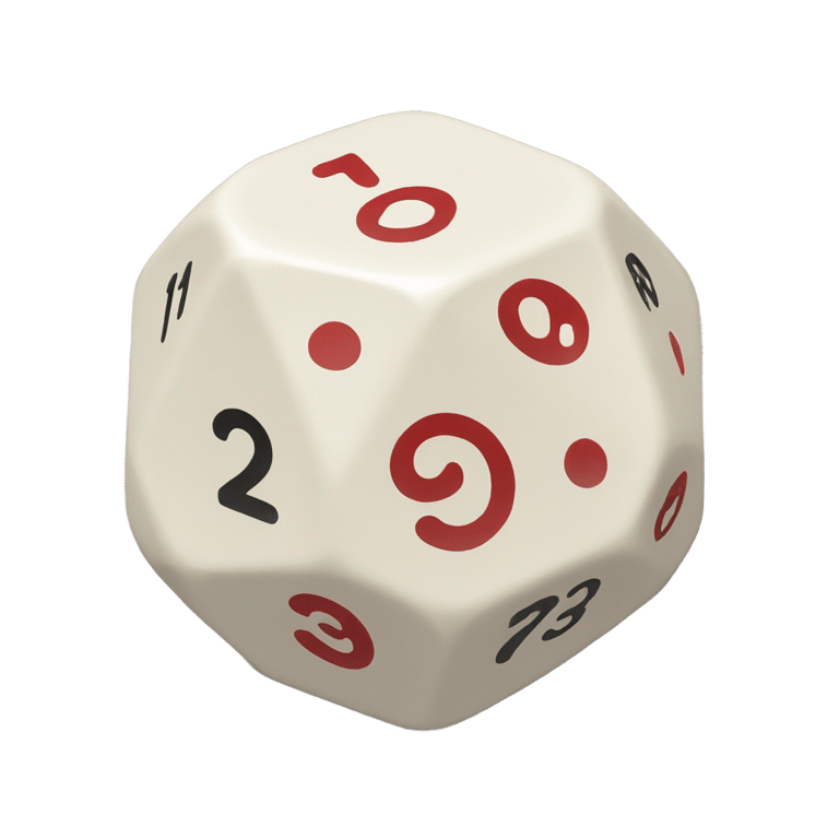 genmoji: 12 sided die