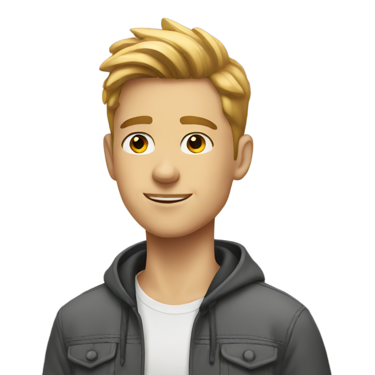 genmoji : Beau adolescent blanc