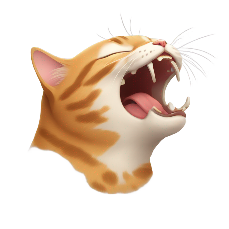 genmoji：猫在熟睡的人脸上尖叫