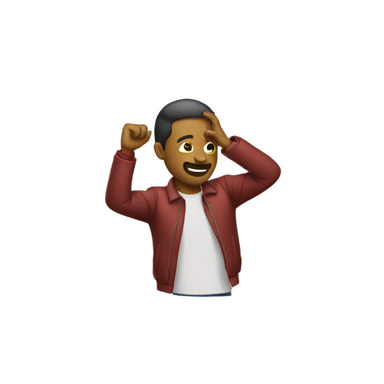 genmoji: man dab gesture