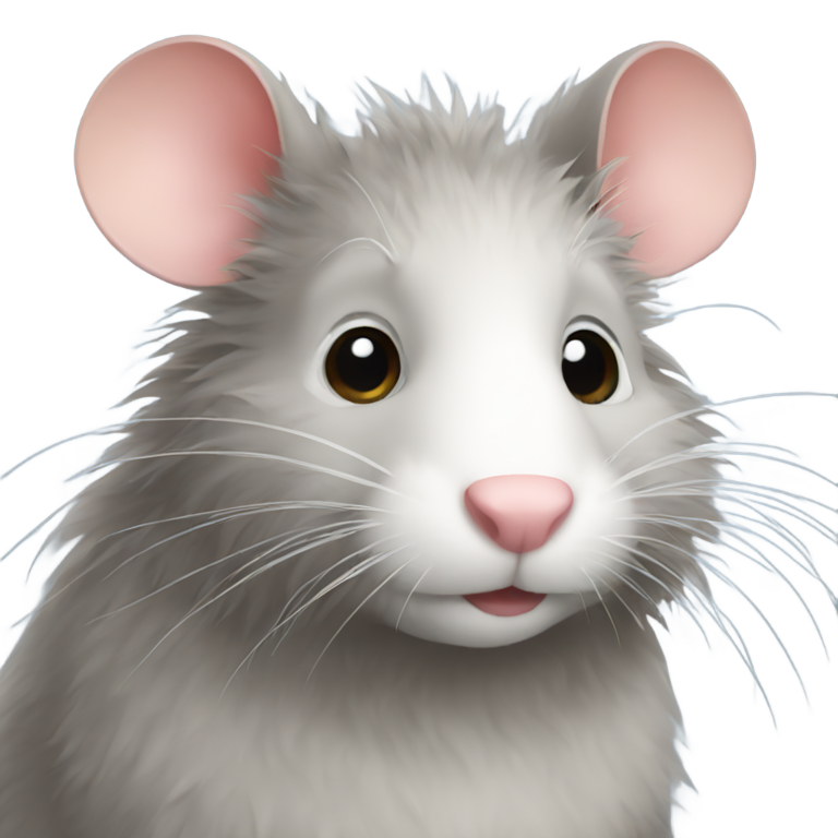 genmoji: A rat with fluffy hair