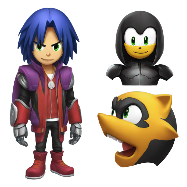 genmoji : Knuckles l'Échidné et Shadow le Hérisson
