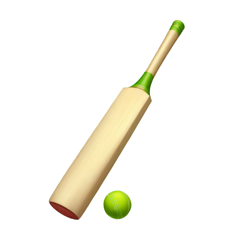 genmoji: cricket bat and ball