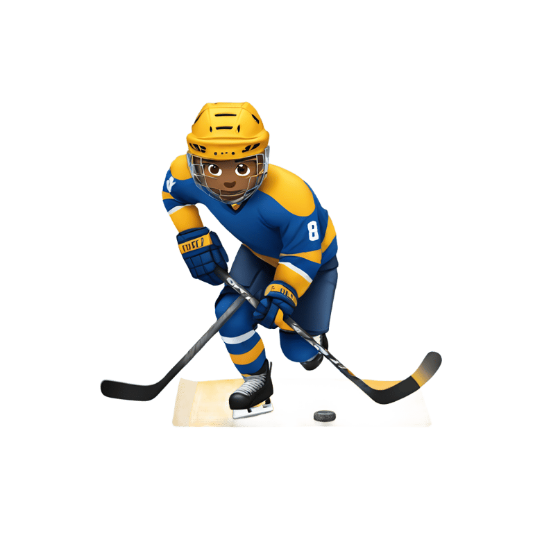 genmoji : Hockey player playing hockey
