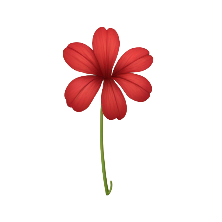 genmoji : Une fleur rouge