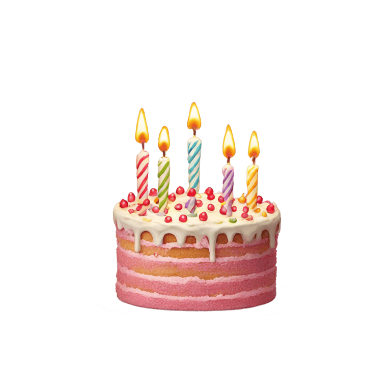 genmoji : Birthday cake with 100 candles
